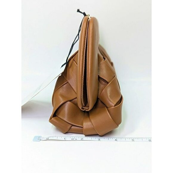 THEMOIRè Tia Women's Flat Toffee Woven Convertible Clutch (MSRP $490) - Picture 7 of 9